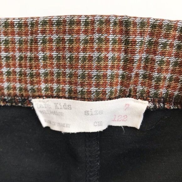Zara brown plaid bell bottom pants EUC  7Y - Picture 3 of 5